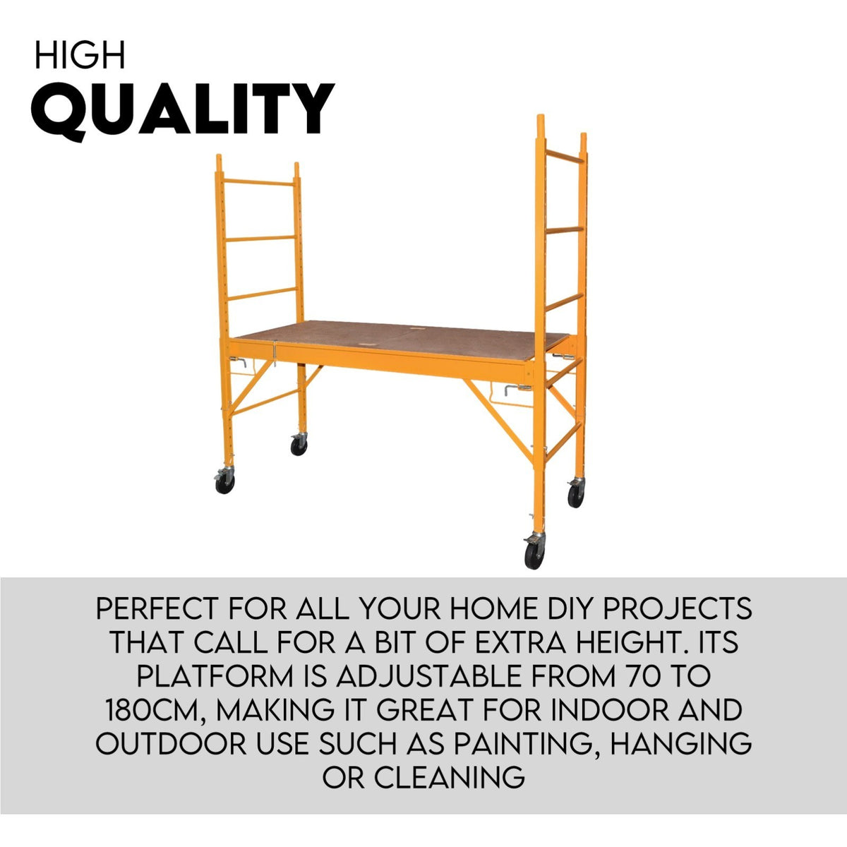 450kg Mobile Scaffold High Work Safety Platform Scaffolding Portable Ladder