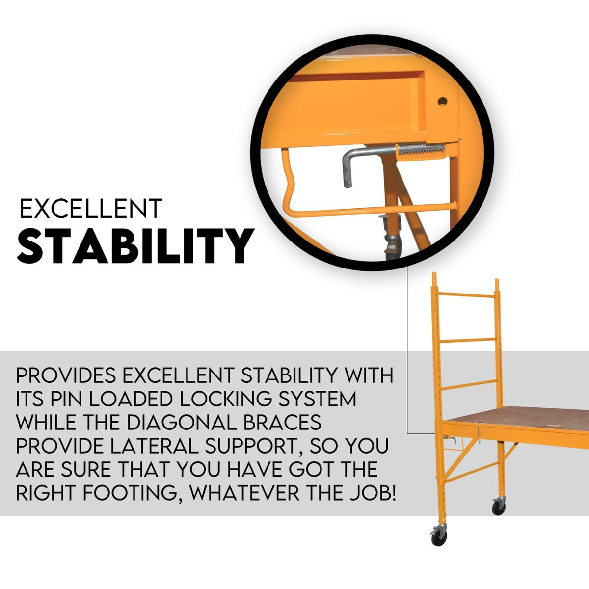 450kg Mobile Scaffold High Work Safety Platform Scaffolding Portable Ladder