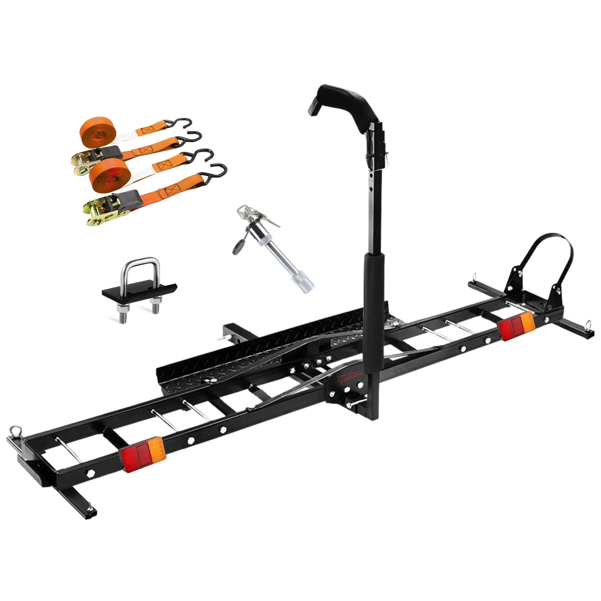 Motorcycle Motorbike Carrier Rack 2" Towbar Arm Dirt Bike Ramp Brake Lights