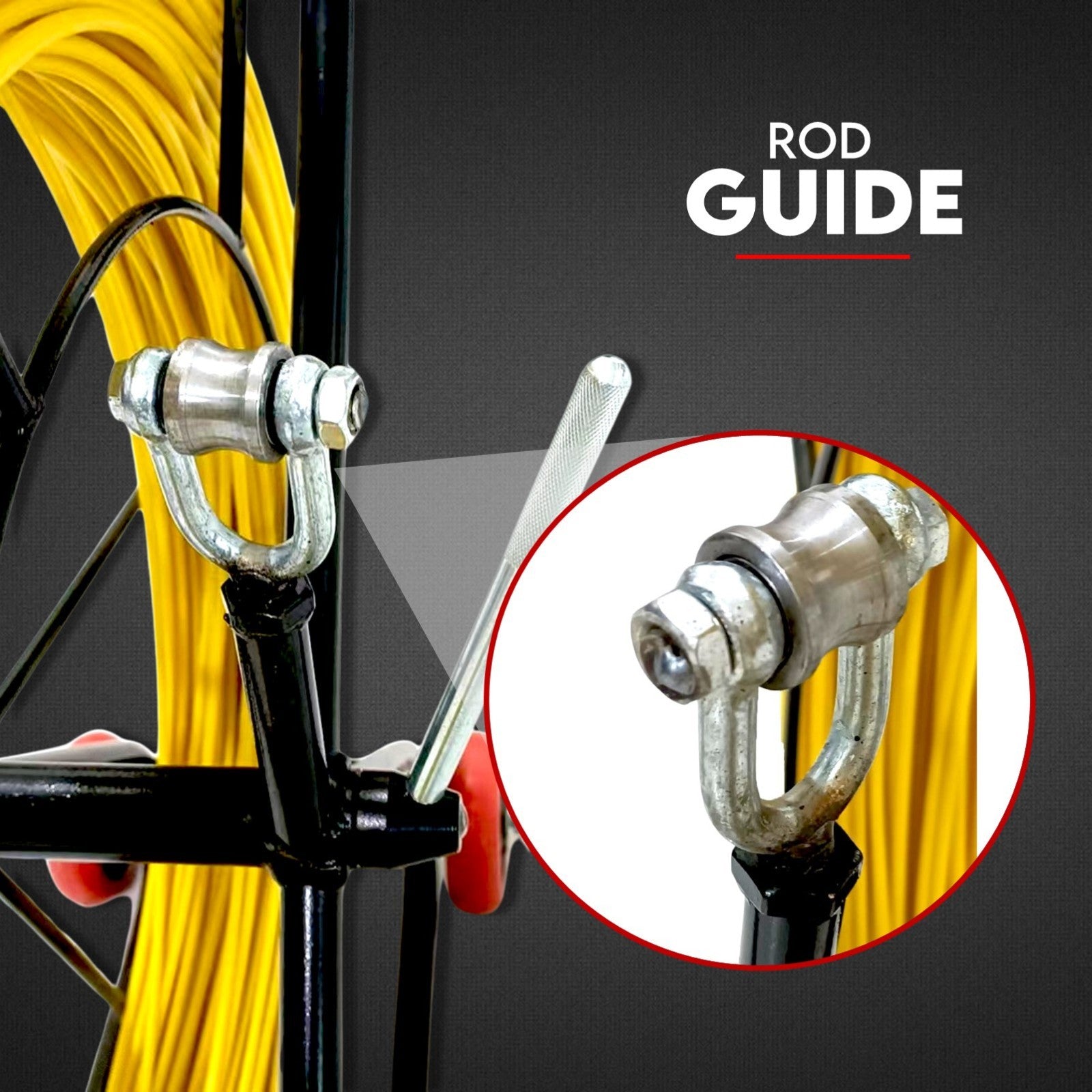 150M×8MM Fish Tape Puller Fiberglass Wire Cable Running Duct Rodder