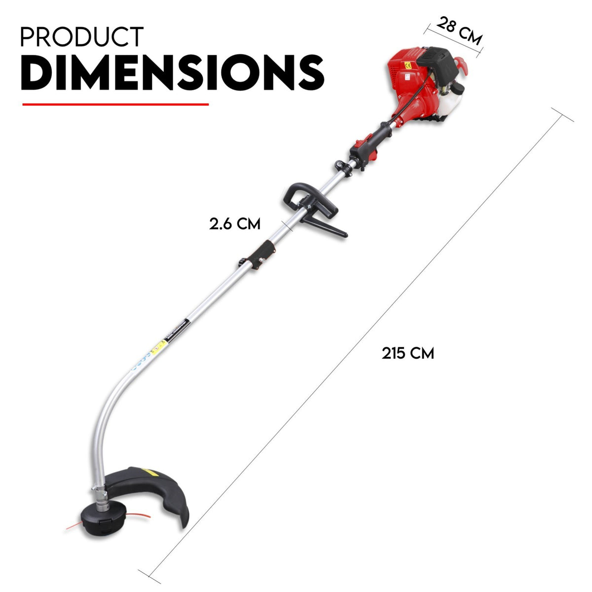 4 Stroke Curved Shaft Split Line Trimmer Whipper Snipper Cutter Garden Tool