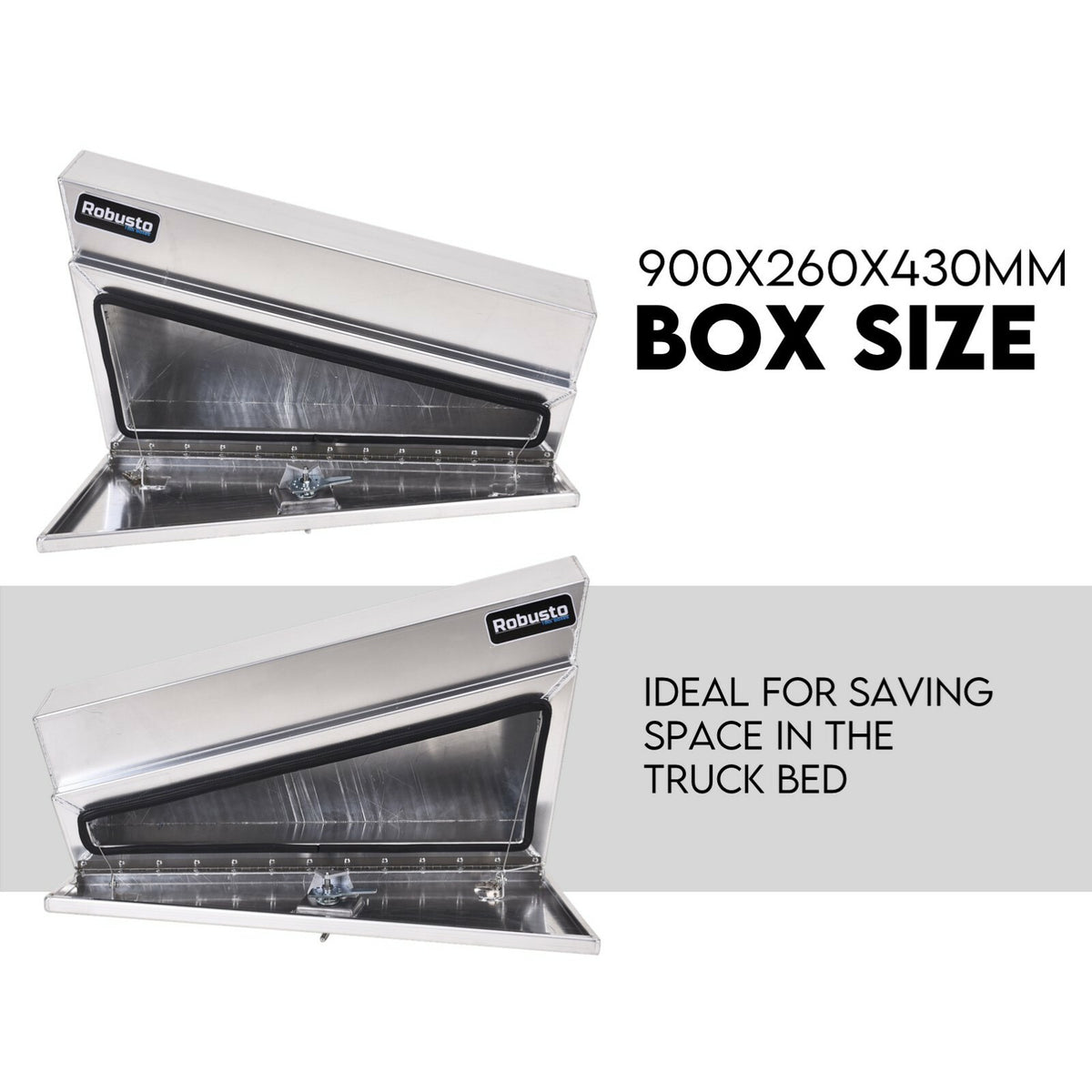 900mm Under Tray Tool Box Pair Aluminium Toolboxes Set Truck Undertray Underbody