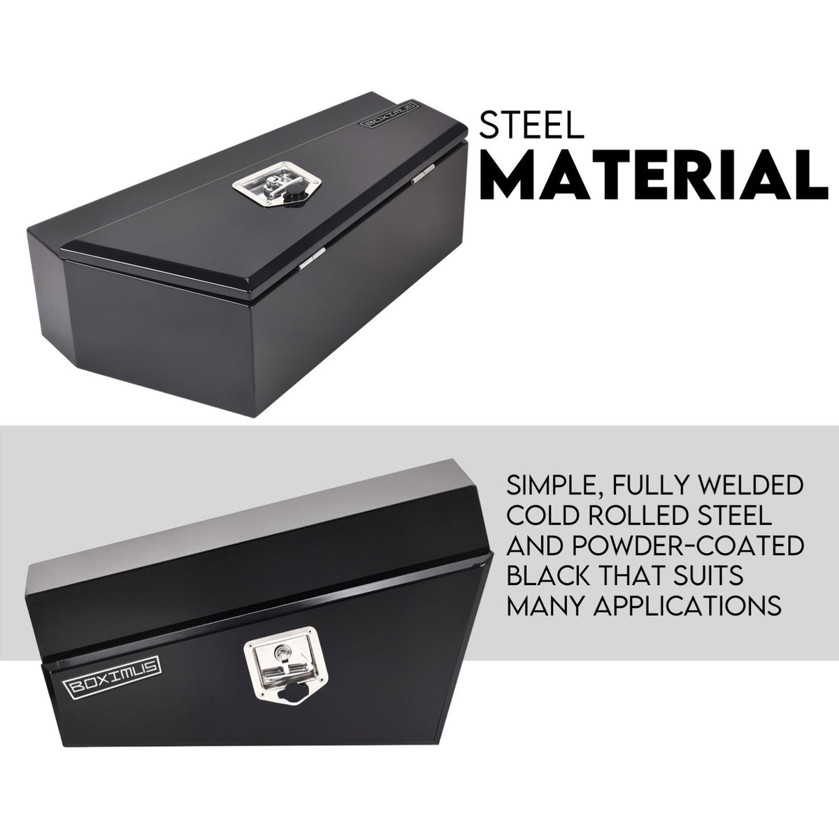 750mm Pair of Under Tray Undertray Tool Box Steel Underbody Toolbox