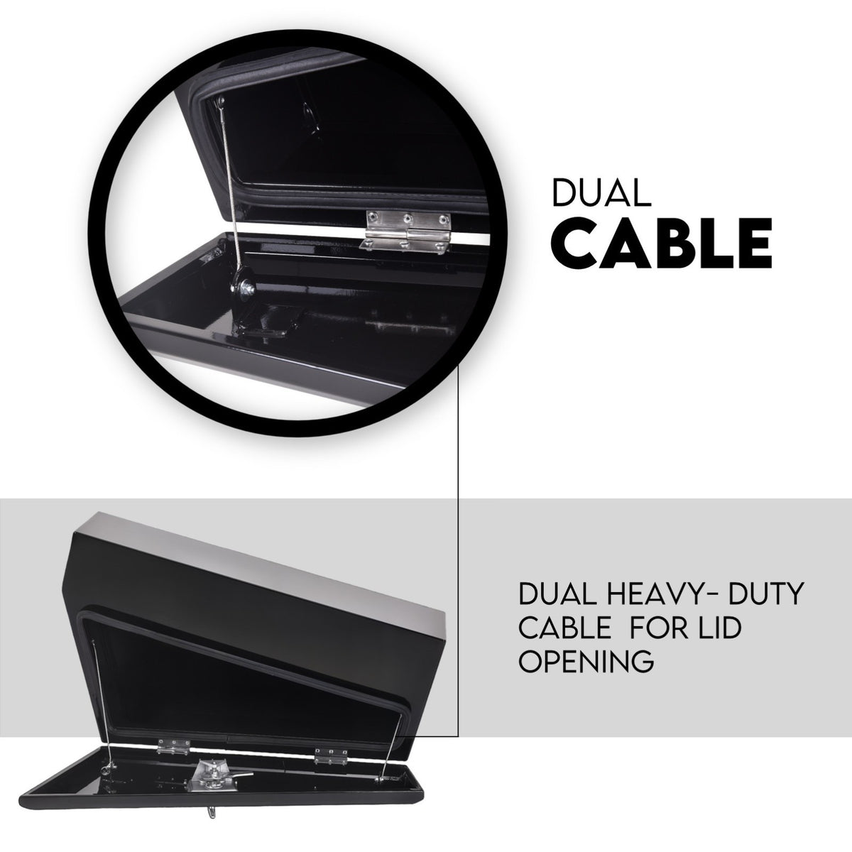 750mm Pair of Under Tray Undertray Tool Box Steel Underbody Toolbox