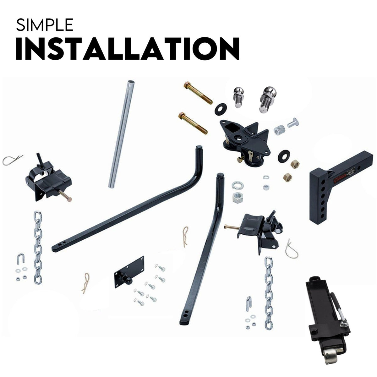 800lbs Weight Distribution Hitch System Load Leveller Caravan Anti Sway Bars
