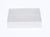 50 Pack of White Card Square Box - Clear Slide On Lid - 20 x 20 x 8cm -  Large Beauty Product Gift Giving Hamper Tray Merch Fashion Cake Sweets Xmas