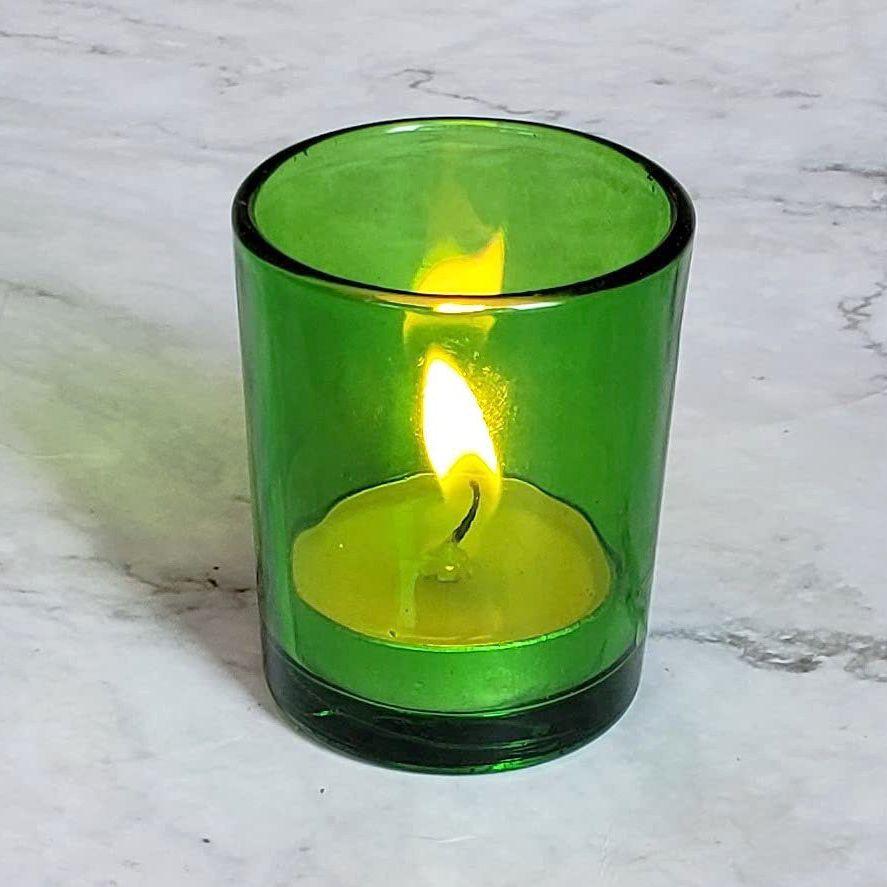 10 Pack Green Glass Votive Candle Holders Table Centreoieces  Xmas Wedding Anniversary Event Recption Party Function or Home Decor