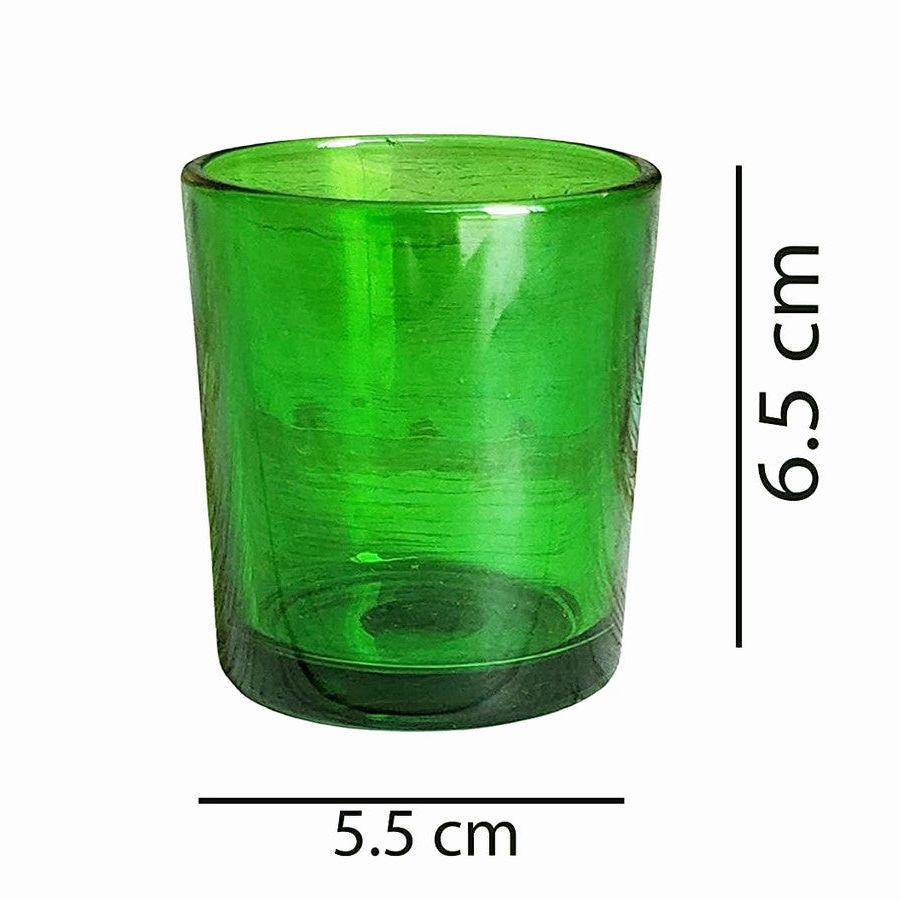 10 Pack Green Glass Votive Candle Holders Table Centreoieces  Xmas Wedding Anniversary Event Recption Party Function or Home Decor