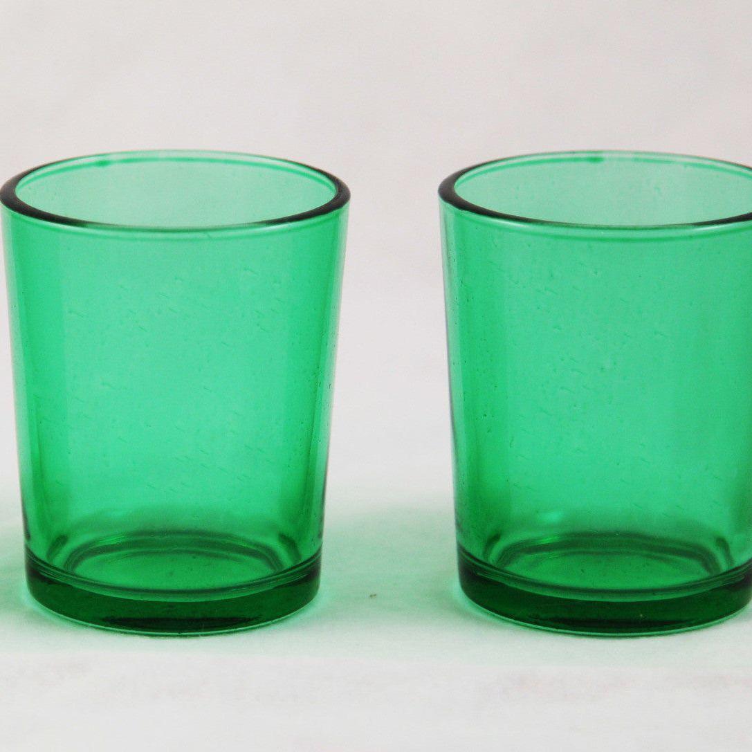 10 Pack Green Glass Votive Candle Holders Table Centreoieces  Xmas Wedding Anniversary Event Recption Party Function or Home Decor