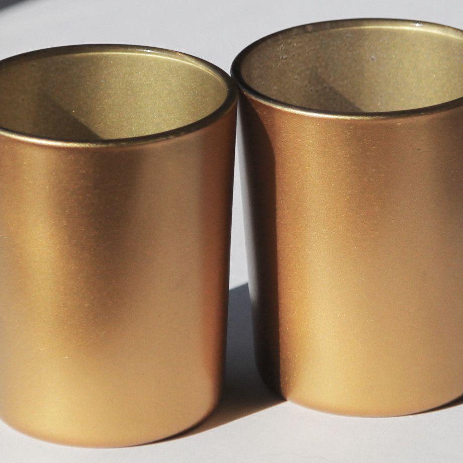 10 Pack Matt Gold Glass Votive Candle Holders Table Centreoieces  Xmas Wedding Anniversary Event Recption Party Function or Home Decor