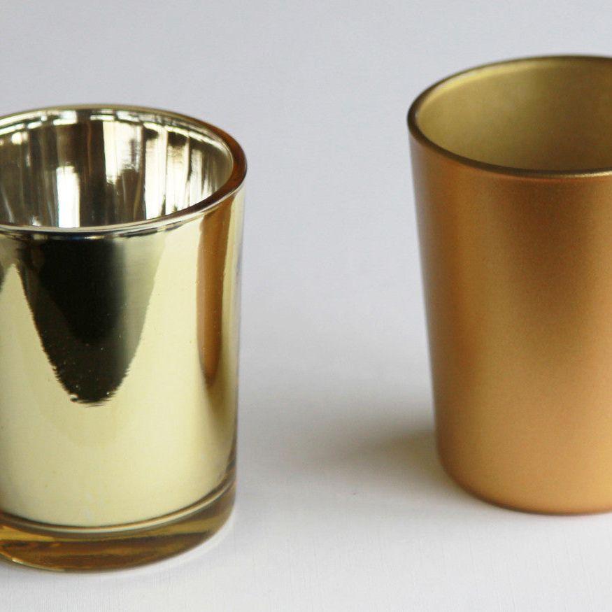 10 Pack Matt Gold Glass Votive Candle Holders Table Centreoieces  Xmas Wedding Anniversary Event Recption Party Function or Home Decor
