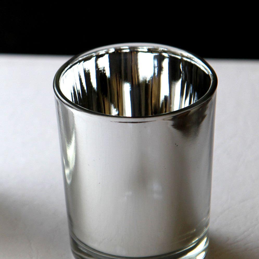 20 Pack Silver Mercury Glass Votive Candle Holders Set For Wedding, Bridal And Baby Shower, Party Function or Home Decor