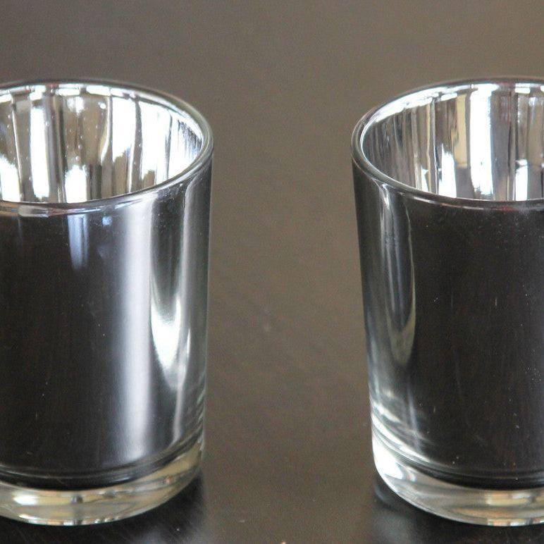 40 Bulk Pack Silver Mercury Glass Votive Candle Holders Set For Wedding, Bridal And Baby Shower, Party Function or Home Decor
