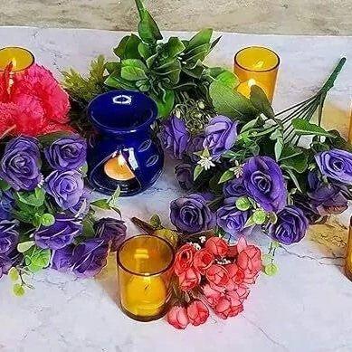 10 Pack Yellow Glass Votive Candle Holders Table Centreoieces  Xmas Wedding Anniversary Event Recption Party Function or Home Decor