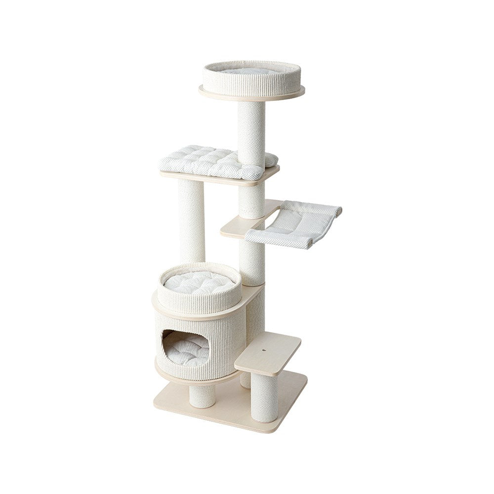 HONEYPOTCAT PURRING Multi-Tier Plush &amp; Sisal Deluxe Cat Tree - 153cm