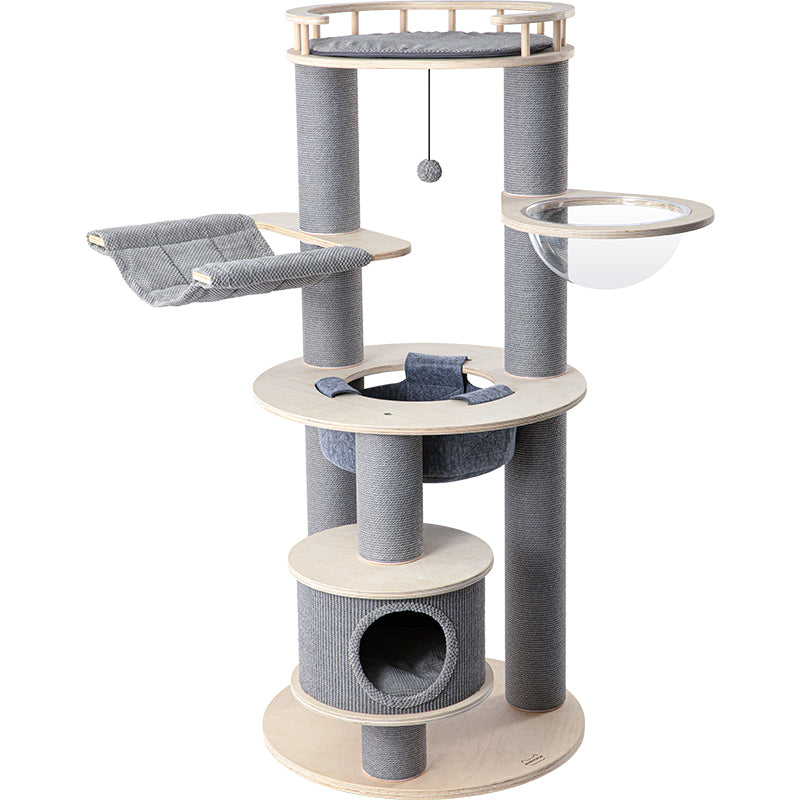 HONEYPOTCAT Majestic Reinforced Multi-Level Cat Tree With Hammock - 168cm