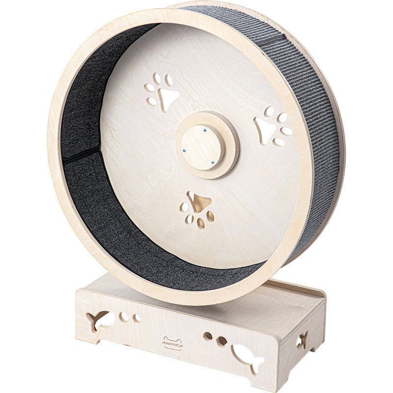 HONEYPOTCAT Fit &amp; Fun Active Runner Wood Cat Wheel - Flex 93cm