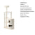 HONEYPOTCAT Fun Oasis Wood Cat Tree & Activity Barrel - 135cm