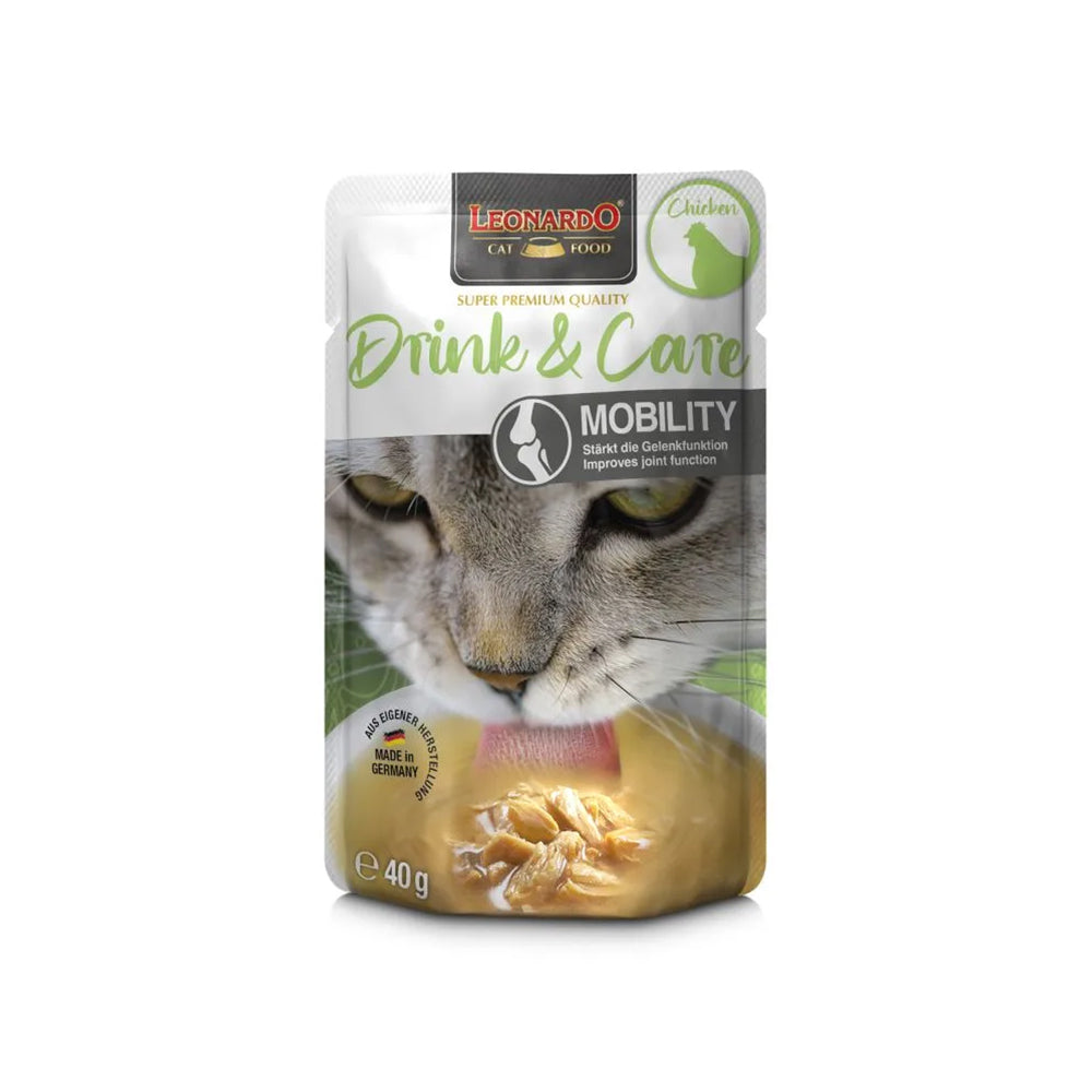 LEONARDO Drink &amp; Care Mobility Wet Cat Food 40gx20