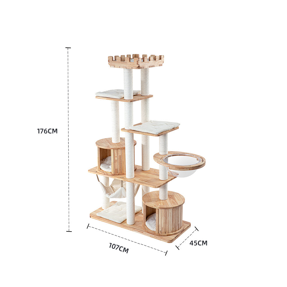 HONEYPOTCAT MZ Grand Elegance Cat Catsle With Space Capsule - PRO 176cm