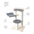 HONEYPOTCAT Leisure Loft With Hammock & Scratch Post - Gray Felt - 127cm
