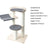 HONEYPOTCAT Leisure Loft With Hammock & Scratch Post - Gray Felt - 127cm