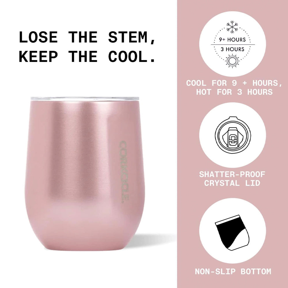 Corkcicle Stemless - 340ml Walnut Wood