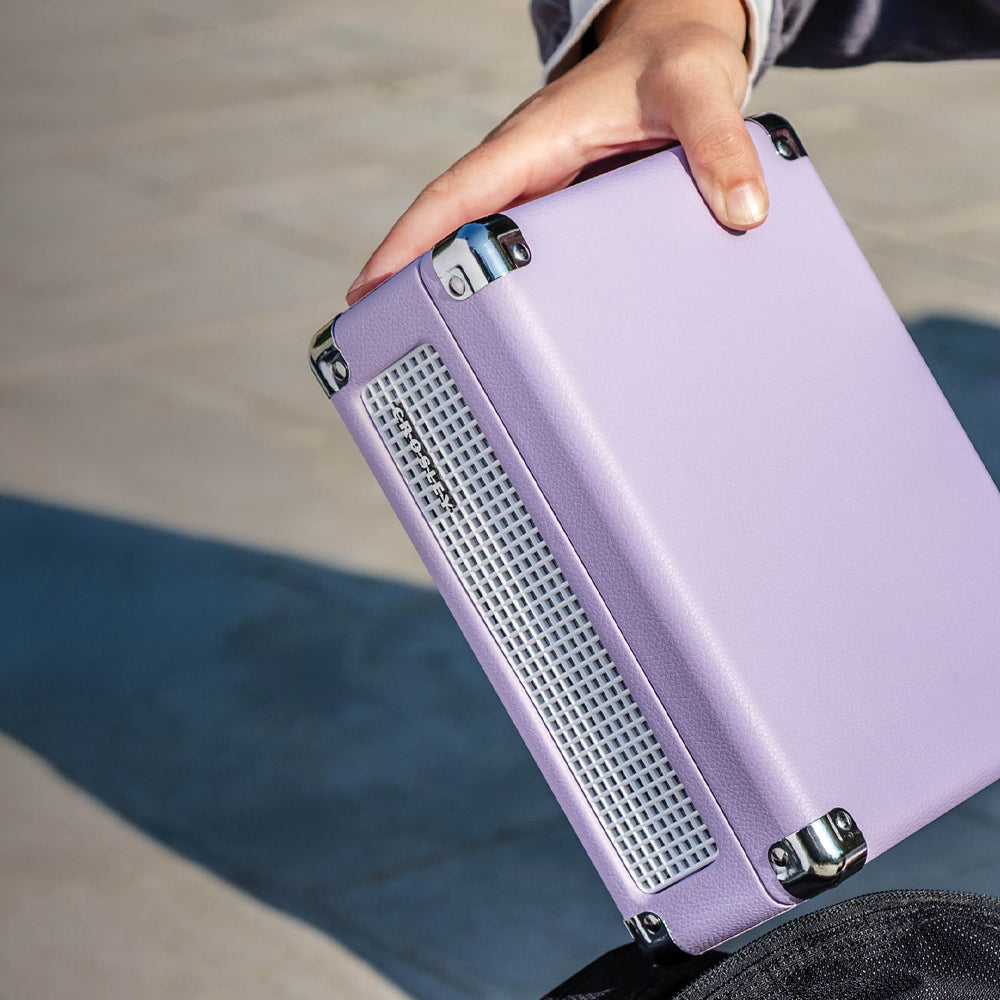 Crosley Cruiser Portable Retro CD Player with Stereo Bluetooth Speakers, FM Radio - Lavender