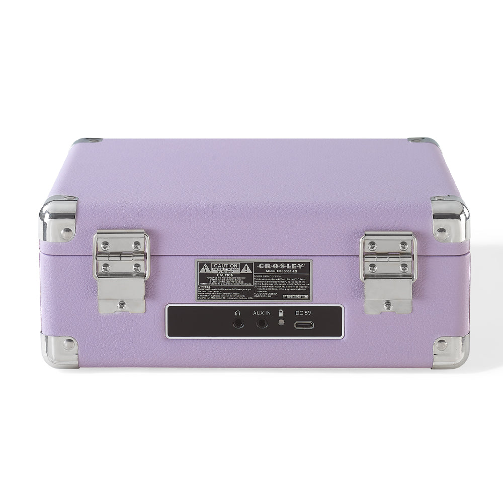Crosley Cruiser Portable Retro CD Player with Stereo Bluetooth Speakers, FM Radio - Lavender