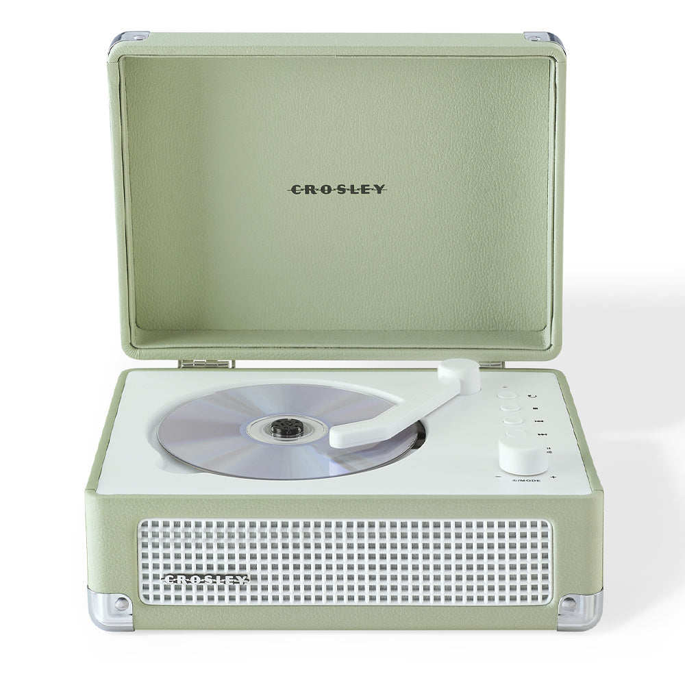 Crosley Cruiser Portable Retro CD Player with Stereo Bluetooth Speakers, FM Radio - Mint