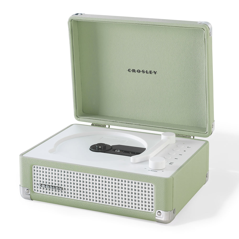 Crosley Cruiser Portable Retro CD Player with Stereo Bluetooth Speakers, FM Radio - Mint