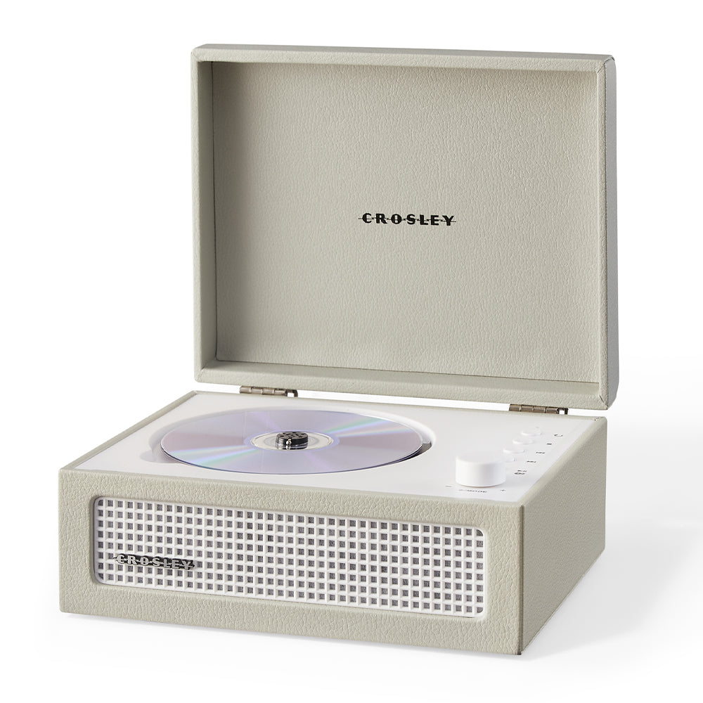 Crosley Voyager Portable Retro CD Player with Stereo Bluetooth Speakers, FM Radio - Dune