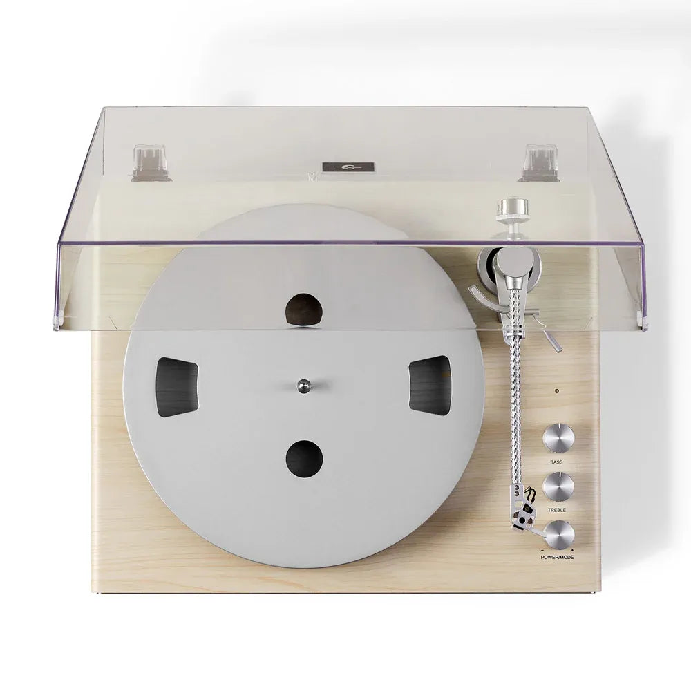 Crosley Stave 2-Speed Bluetooth Record Player Turntable with Built-in Speakers, Natural