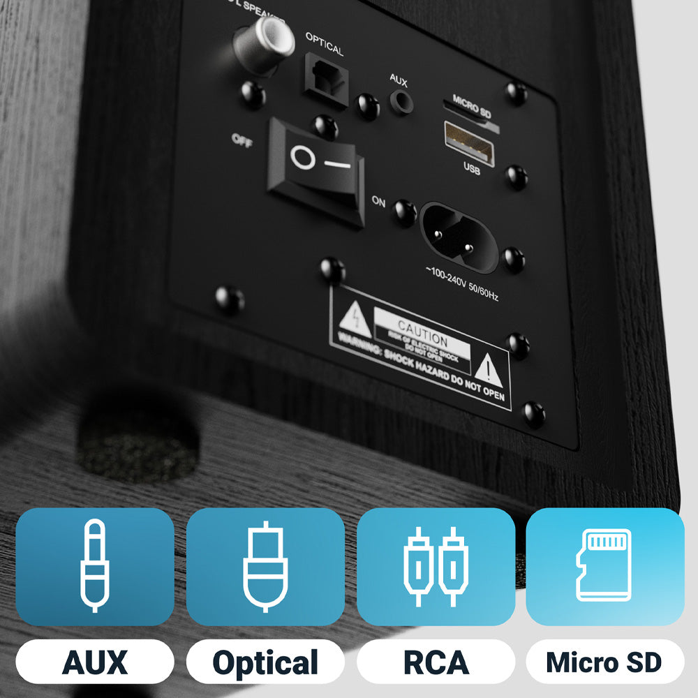 Crosley Cruiser Bluetooth Portable Turntable - Black + Bundled Majority D40X Bluetooth Speakers