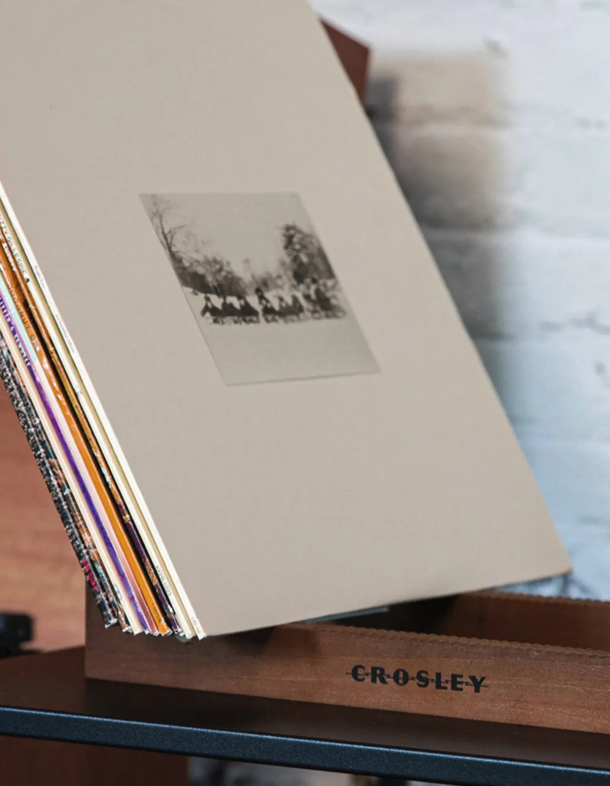 Crosley Voyager Bluetooth Portable Turntable + Bundled Crosley Record Storage Display Stand - Navy