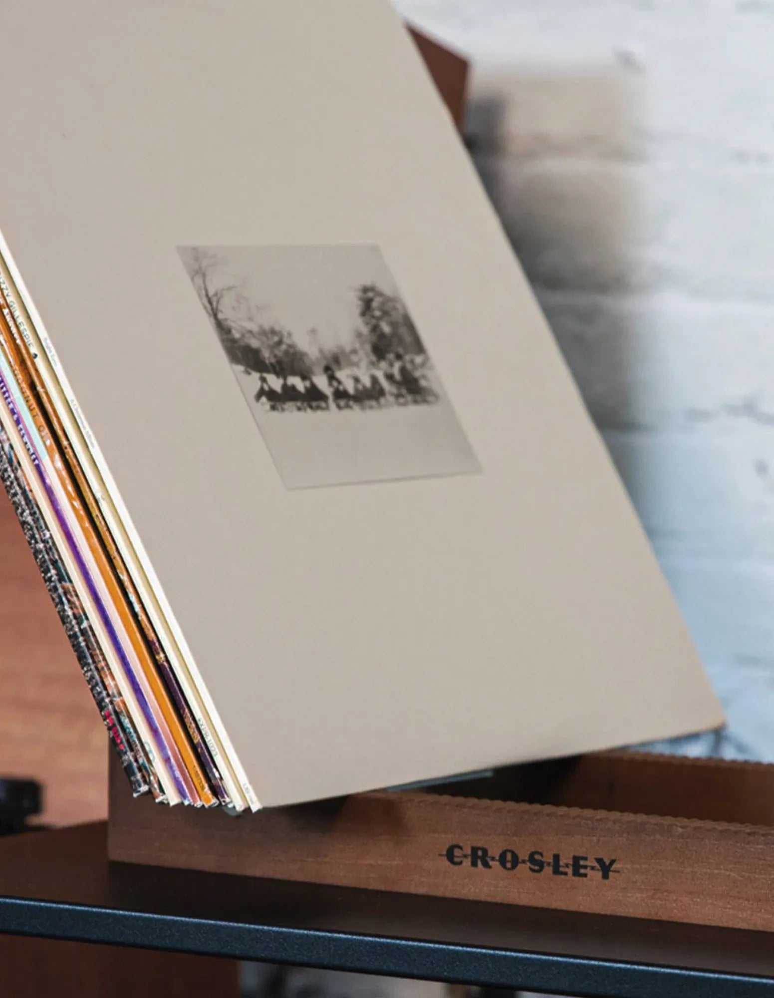 Crosley Voyager Bluetooth Portable Turntable + Bundled Crosley Record Storage Display Stand - Navy