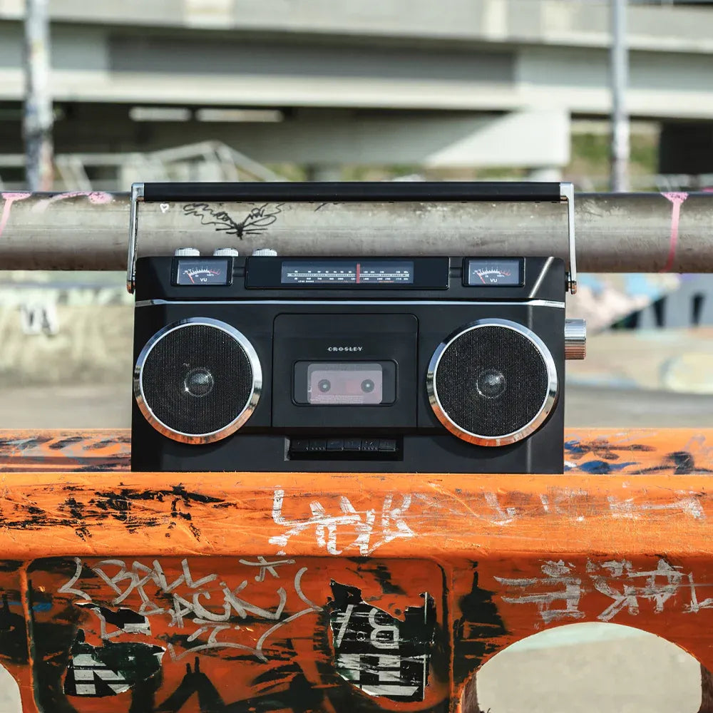 Crosley Blast Boombox Cassette Player - Black