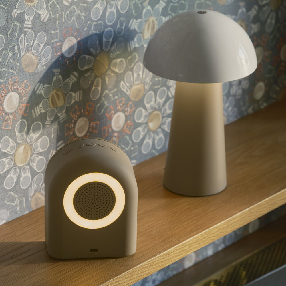 Kreafunk Ivy Alarm Clock W/ Bluetooth Speaker - Ivory Sand