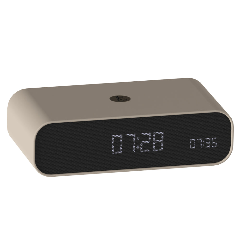 Kreafunk Wakie Alarm Clock Qi Charger + Bluetooth - Ivory Sand