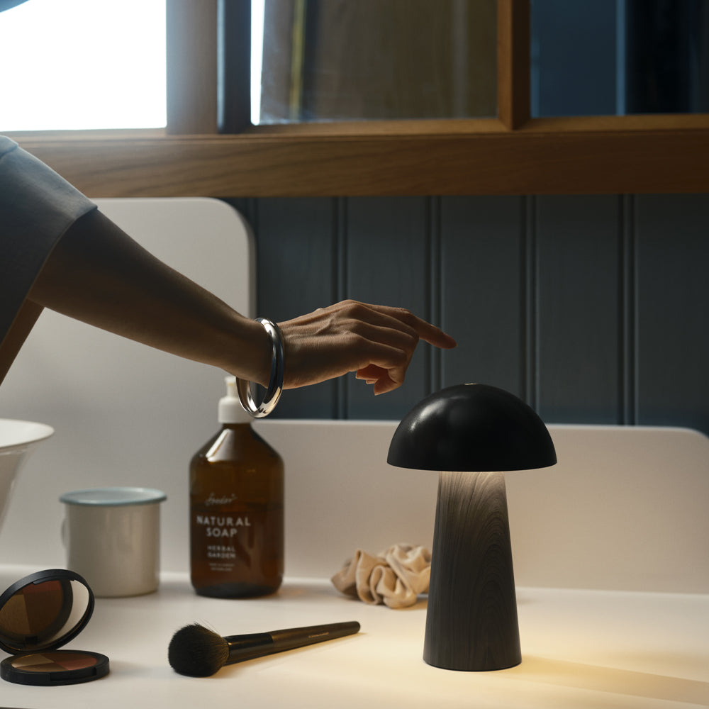 Kreafunk Bello Lamp, Portable And Rechargeable - Black Wood