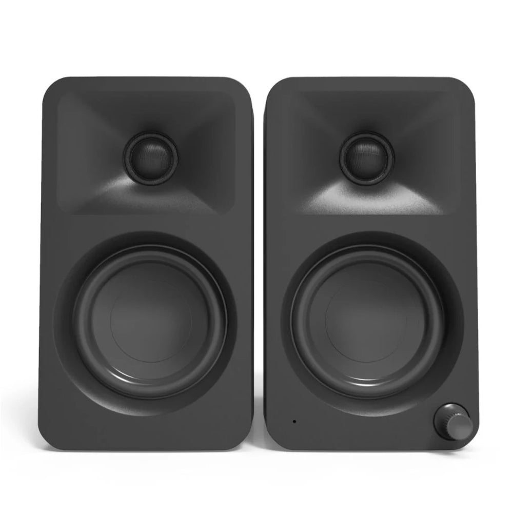 Kanto OBI3 Turntable - Matte Green with Kanto ORA 100W Powered Speakers - Black Bundle