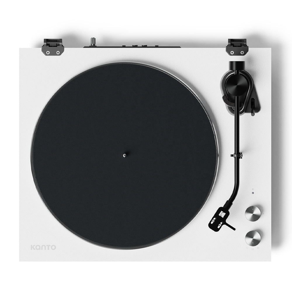 Kanto OBI3 Turntable with Bluetooth 5.3, Preamp, and Pitch Control - Matte White