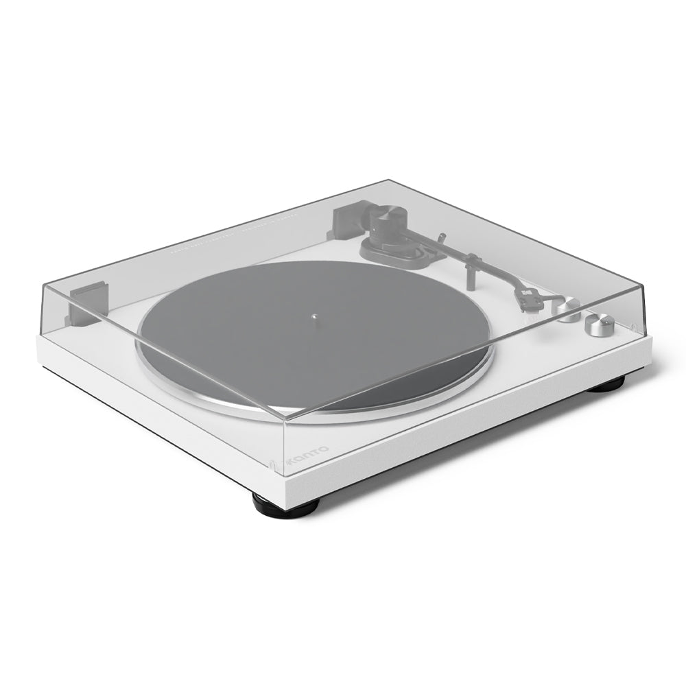 Kanto OBI3 Turntable with Bluetooth 5.3, Preamp, and Pitch Control - Matte White