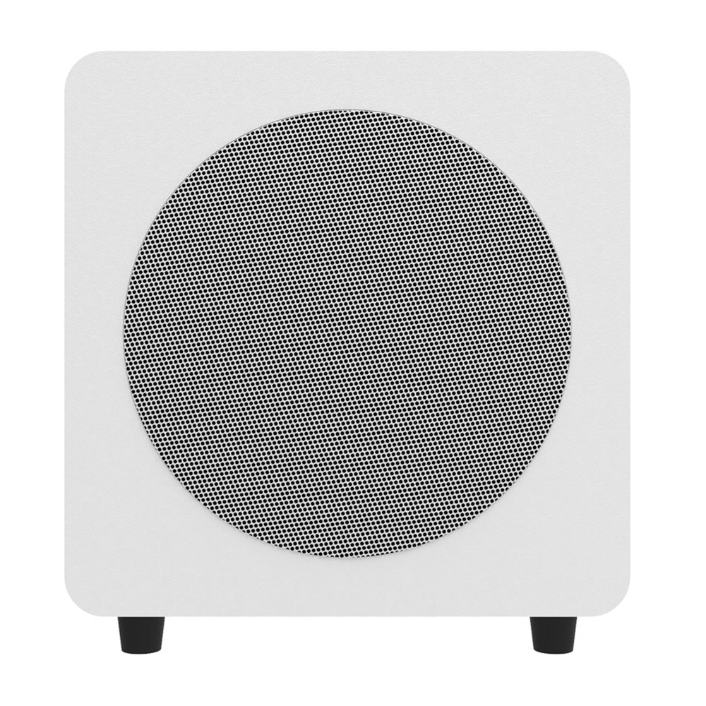Limited Editon - Kanto SUB8 300W 8" Sealed Powered Subwoofer, Matte White, With White Grill