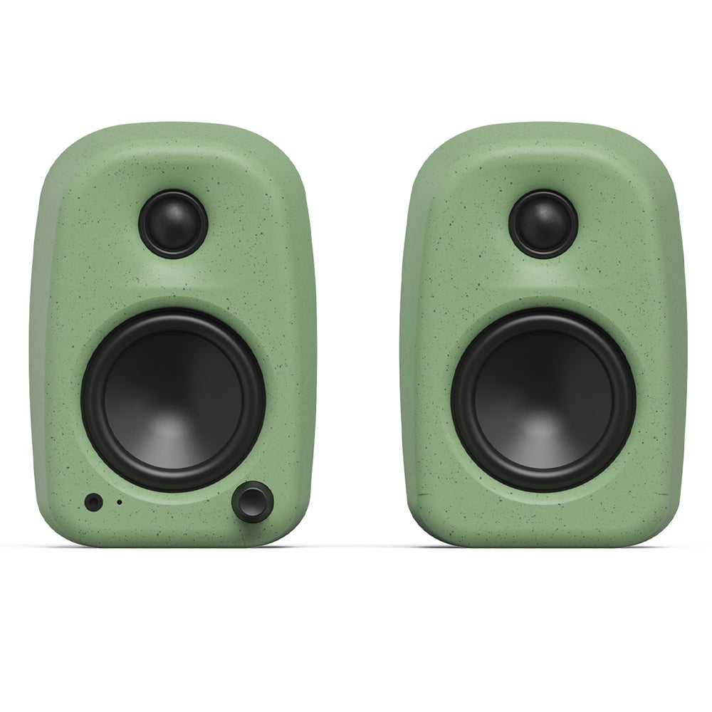 Kanto UKI 100W Desktop Speakers with Bluetooth, USB-C, Headphone out, Sage (Matte Green), Pair