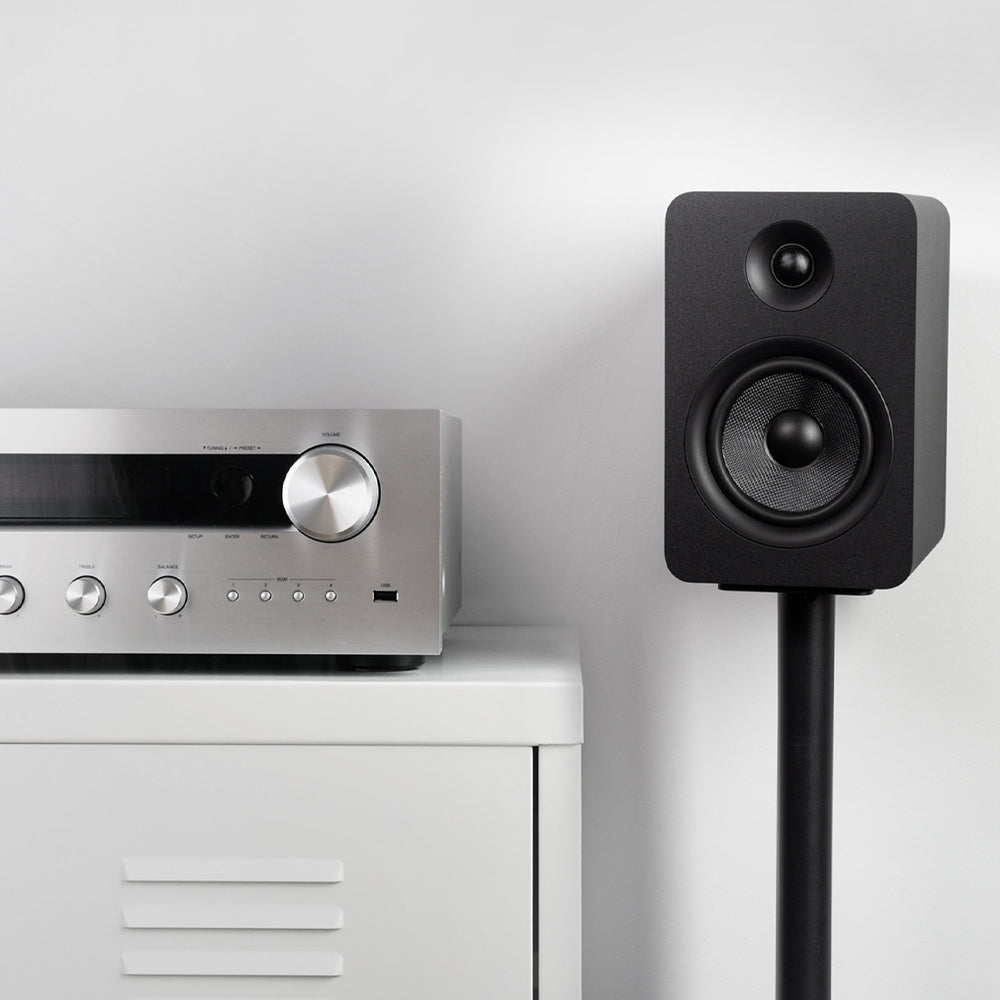 Kanto YU Passive 5.25" Speakers with 1" Silk Dome Tweeter and 5.25" Kevlar Woofer - Black, Pair