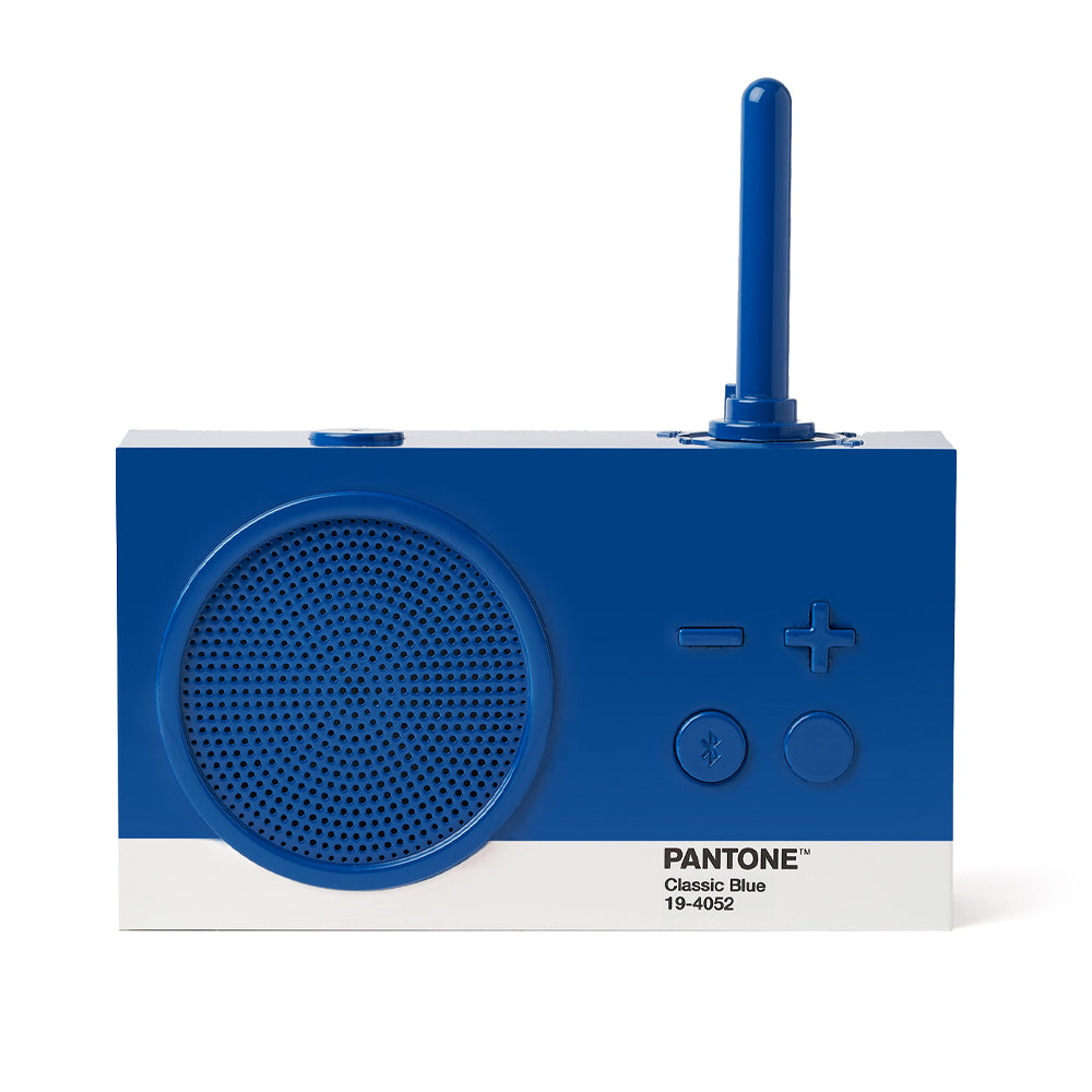 Lexon GIFT Set PANTONE - Includes Mino+ Mini Speaker, Flip Classic Clock, Mina M Lamp, Thykho 3  Speaker - Classic Blue