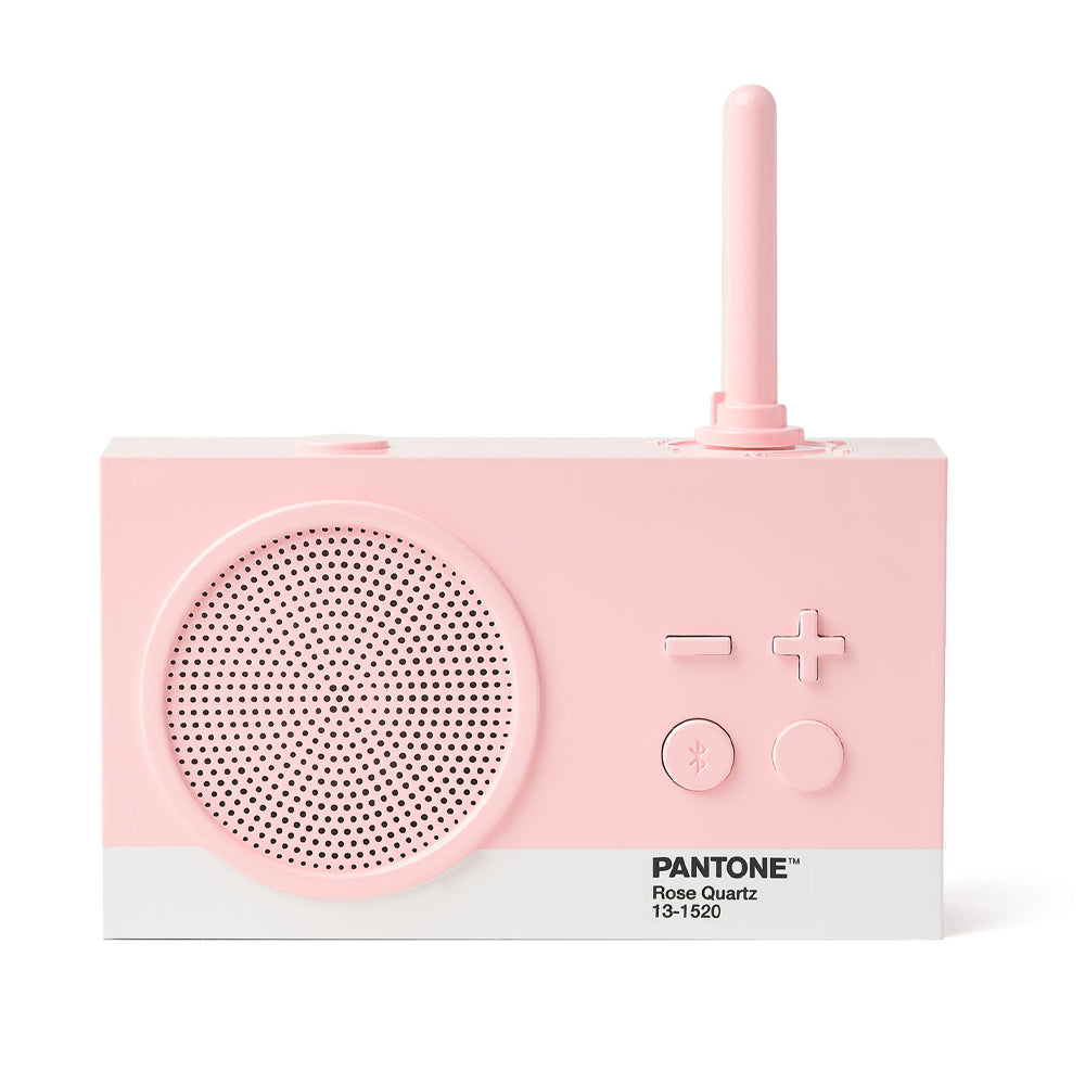 Lexon GIFT Set PANTONE - Includes Mino+ Mini Speaker, Flip Classic Clock, Mina M Lamp, Thykho 3  Speaker - Rose Pink