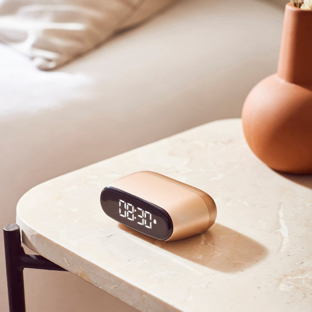 Lexon Minut Mini Alarm Clock - Gold