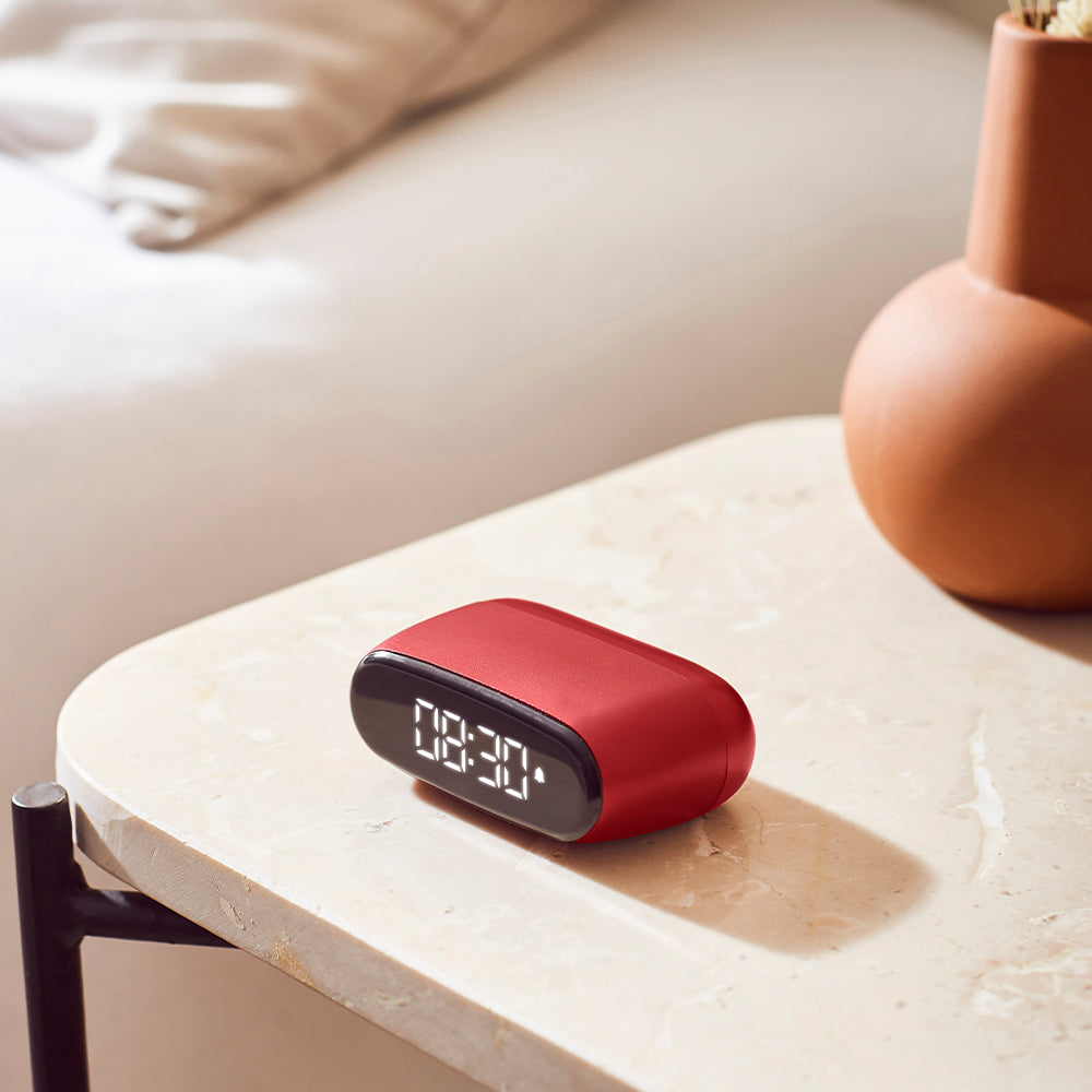 Lexon Minut Mini Alarm Clock - Red